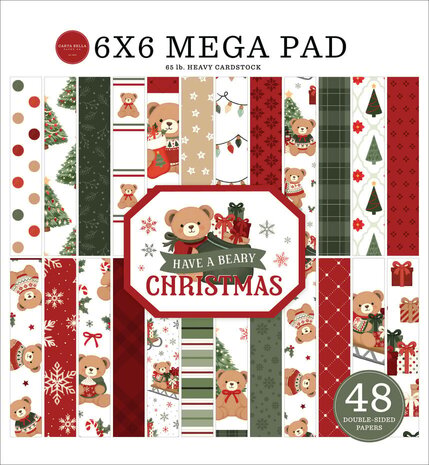 Carta Bella Have A Beary Christmas 6x6 Inch Mega Pad (CBBC518031) Carta Bella Have A Beary Christmas 6x6 Inch Mega Pad (CBBC518031)