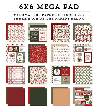 Carta Bella Have A Beary Christmas 6x6 Inch Mega Pad (CBBC518031) Carta Bella Have A Beary Christmas 6x6 Inch Mega Pad (CBBC518031)