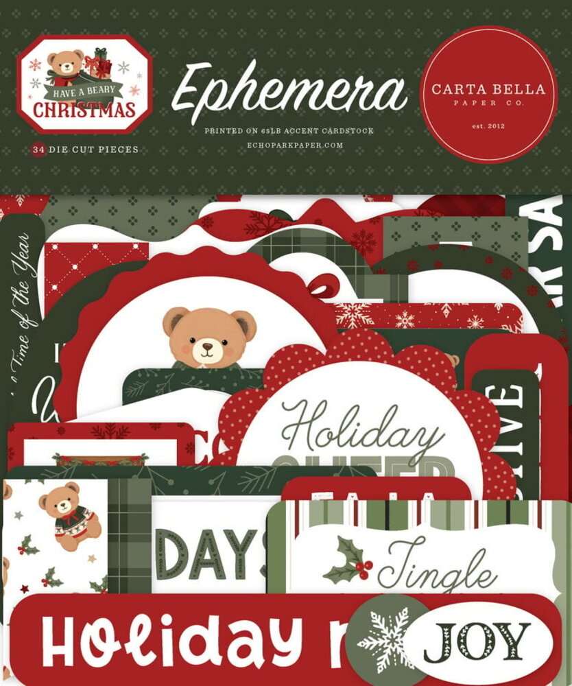 Carta Bella Have A Beary Christmas Ephemera (CBBC518024)