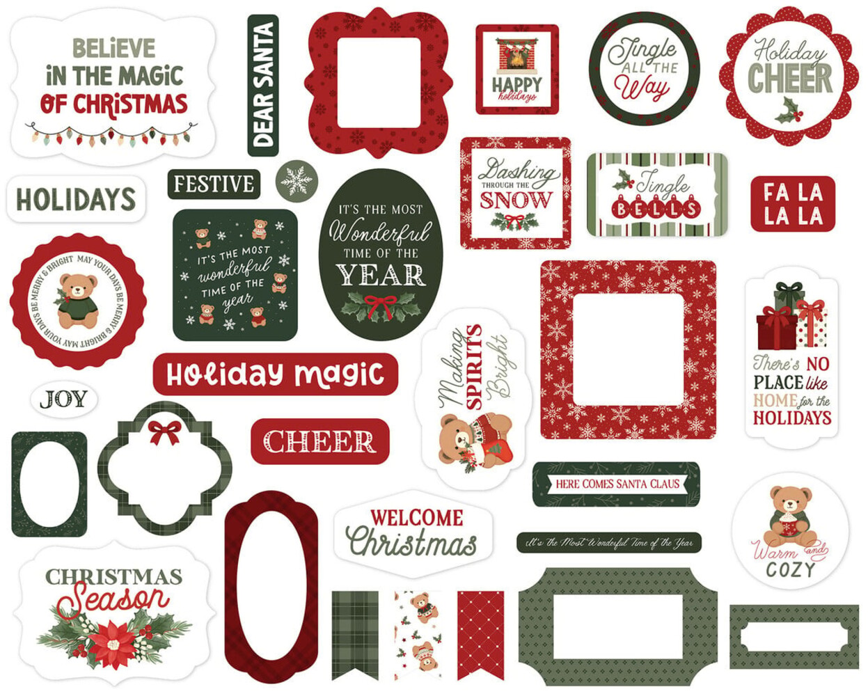 Carta Bella Have A Beary Christmas Ephemera (CBBC518024)