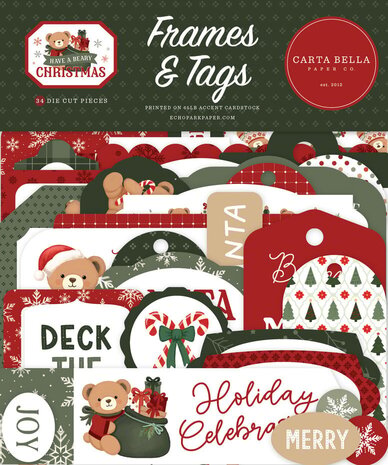 Carta Bella Have A Beary Christmas Ephemera Frames & Tags (CBBC518025)
