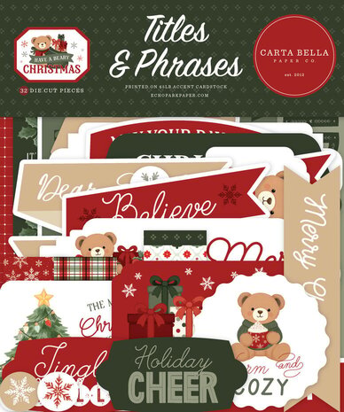 Carta Bella Have A Beary Christmas Ephemera Titles & Phrases (CBBC518032) Carta Bella Have A Beary Christmas Ephemera Titles & Phrases (CBBC518032)