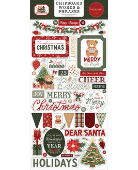 Carta Bella Have A Beary Christmas 6x13 Inch Chipboard Words & Phrases (CBBC518022) Carta Bella Have A Beary Christmas 6x13 Inch Chipboard Words & Phrases (CBBC518022)