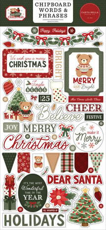 Carta Bella Have A Beary Christmas 6x13 Inch Chipboard Words & Phrases (CBBC518022) Carta Bella Have A Beary Christmas 6x13 Inch Chipboard Words & Phrases (CBBC518022)