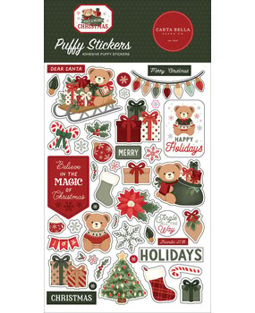 Carta Bella Have A Beary Christmas Puffy Stickers (CBBC518066) Carta Bella Have A Beary Christmas Puffy Stickers (CBBC518066)