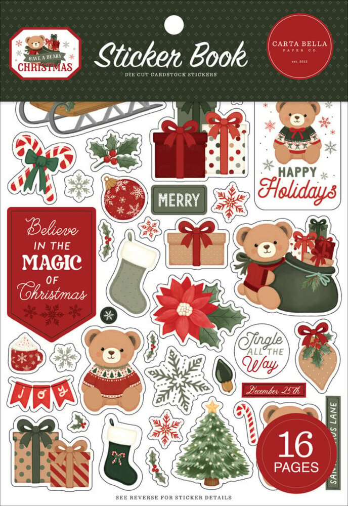 Carta Bella Have A Beary Christmas Sticker Book (CBBC518029) Carta Bella Have A Beary Christmas Sticker Book (CBBC518029)