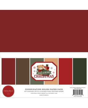 Carta Bella Have A Beary Christmas 12x12 Inch Coordination Solids Paper Pack (CBBC518015) Carta Bella Have A Beary Christmas 12x12 Inch Coordination Solids Paper Pack (CBBC518015)