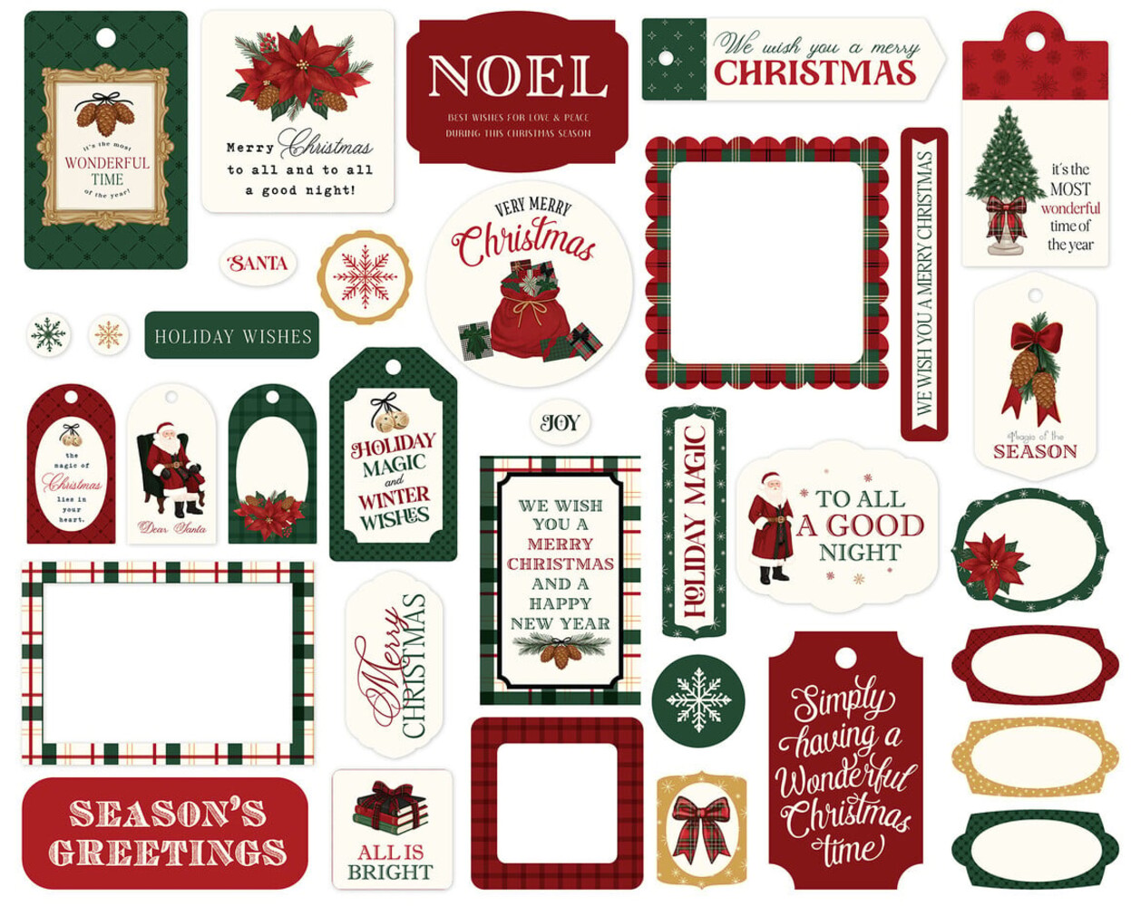 Carta Bella Classic Christmas Ephemera Frames & Tags (CBCC519025) Carta Bella Classic Christmas Ephemera Frames & Tags (CBCC519025)
