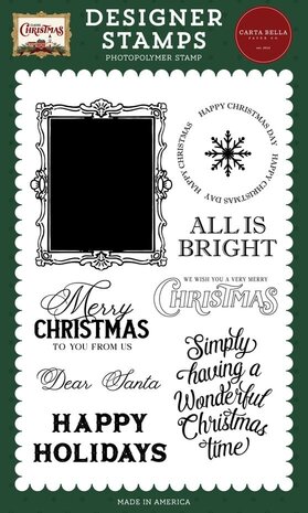 Carta Bella Classic Christmas Clear Stamps Vintage Frame (CBCC519042) Carta Bella Classic Christmas Clear Stamps Vintage Frame (CBCC519042)