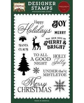 Carta Bella Classic Christmas Clear Stamps Christmas Sentiments (CBCC519044)