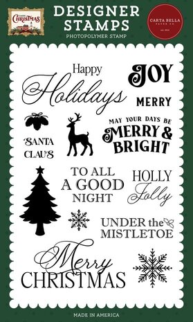 Carta Bella Classic Christmas Clear Stamps Christmas Sentiments (CBCC519044) Carta Bella Classic Christmas Clear Stamps Christmas Sentiments (CBCC519044)