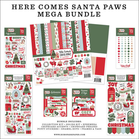 Echo Park Here Comes Santa Paws 12x12 Inch Mega Bundle (HCSP517050) Echo Park Here Comes Santa Paws 12x12 Inch Mega Bundle (HCSP517050)