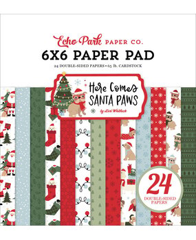 Echo Park Here Comes Santa Paws 6x6 Inch Paper Pad (HCSP517023)