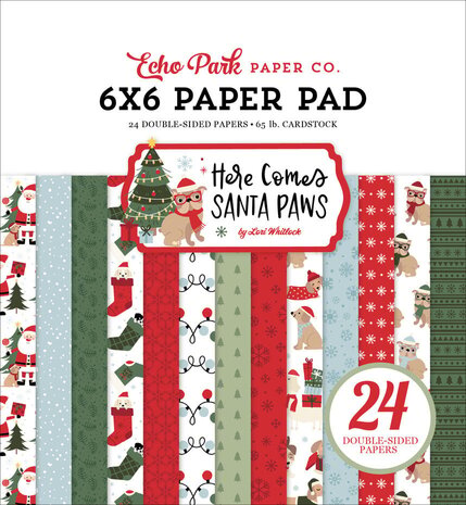 Echo Park Here Comes Santa Paws 6x6 Inch Paper Pad (HCSP517023) Echo Park Here Comes Santa Paws 6x6 Inch Paper Pad (HCSP517023)