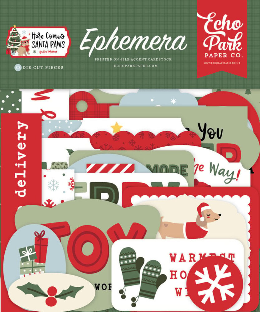 Echo Park Here Comes Santa Paws Ephemera (HCSP517024) Echo Park Here Comes Santa Paws Ephemera (HCSP517024)