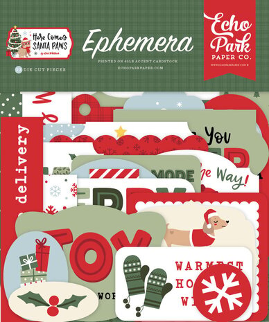 Echo Park Here Comes Santa Paws Ephemera (HCSP517024) Echo Park Here Comes Santa Paws Ephemera (HCSP517024)