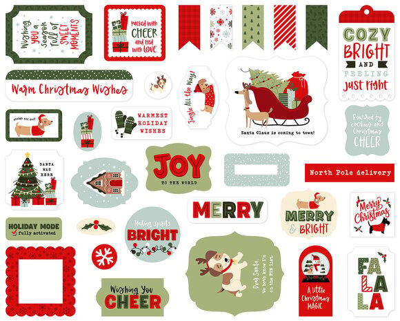 Echo Park Here Comes Santa Paws Ephemera (HCSP517024) Echo Park Here Comes Santa Paws Ephemera (HCSP517024)