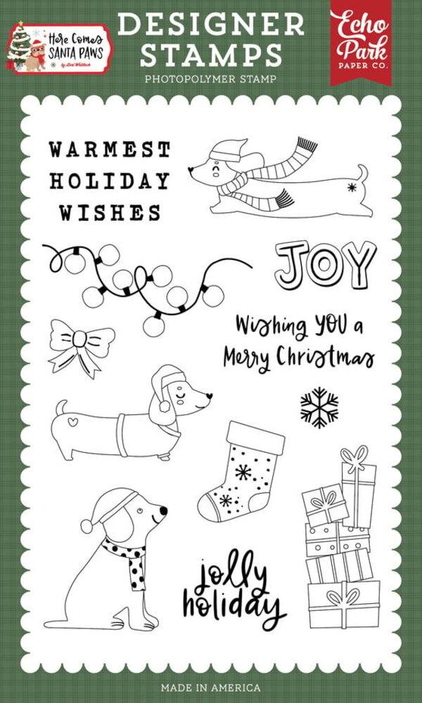 Echo Park Here Comes Santa Paws Clear Stamps Warmest Holiday Wishes (HCSP517045) Echo Park Here Comes Santa Paws Clear Stamps Warmest Holiday Wishes (HCSP517045)