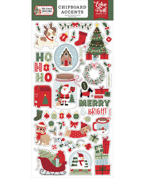 Echo Park Here Comes Santa Paws 6x13 Inch Chipboard Accents (HCSP517021)