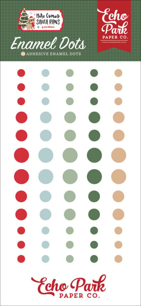 Echo Park Here Comes Santa Paws Enamel Dots (HCSP517028)