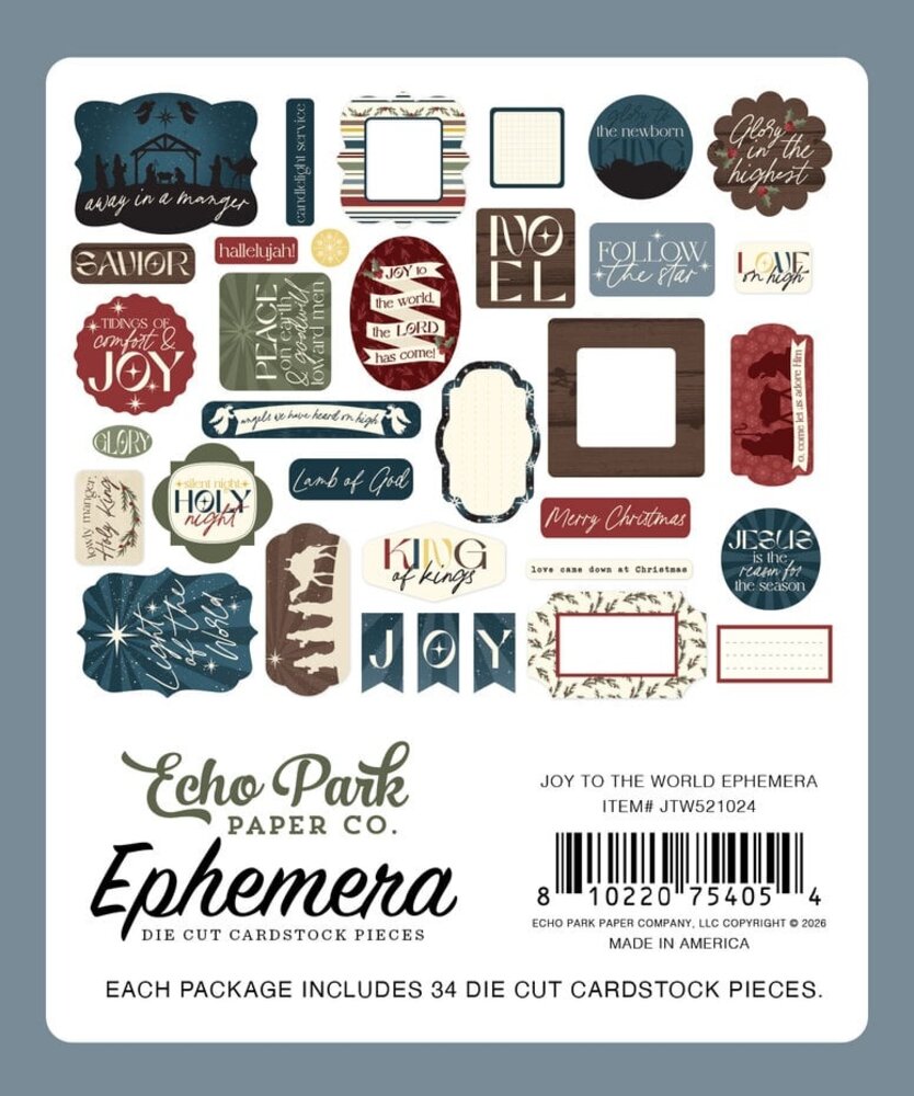 Echo Park Joy To The World Ephemera (JTW521024)