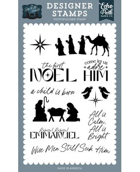 Echo Park Joy To The World Clear Stamps Rejoice Rejoice (JTW521040)