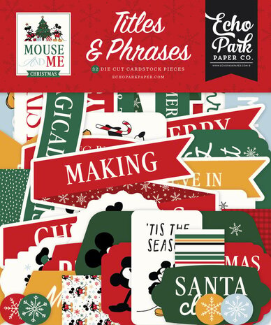 Echo Park Mouse And Me Christmas Ephemera Titles & Phrases (MMC520032)