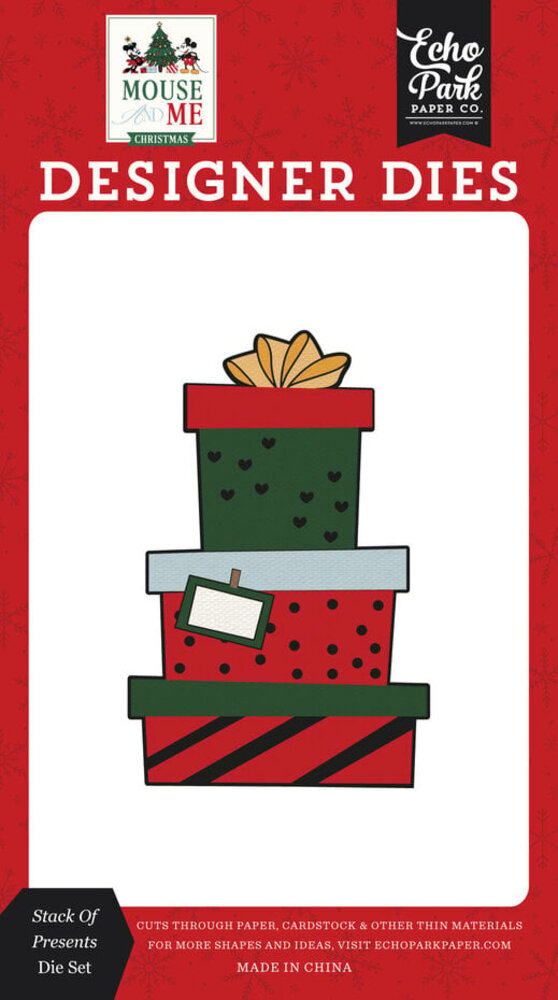 Echo Park Mouse And Me Christmas Die Set Stack Of Presents (MMC520041)