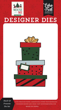 Echo Park Mouse And Me Christmas Die Set Stack Of Presents (MMC520041)