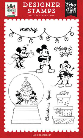 Echo Park Mouse And Me Christmas Clear Stamps Christmas Spirit (MMC520048)