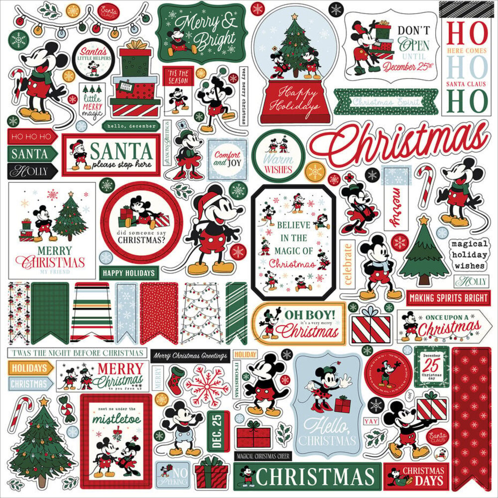 Echo Park Mouse And Me Christmas 12x12 Inch Element Sticker (MMC520014)