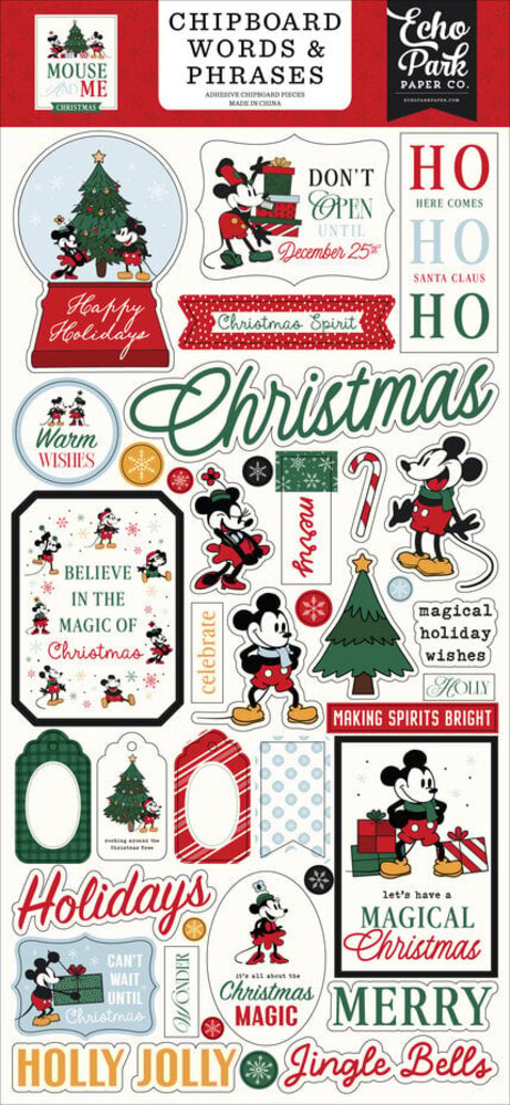 Echo Park Mouse And Me Christmas 6x13 Inch Chipboard Word & Phrases (MMC520022) Echo Park Mouse And Me Christmas 6x13 Inch Chipboard Word & Phrases (MMC520022)
