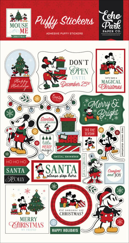 Echo Park Mouse And Me Christmas Puffy Stickers (MMC520066) Echo Park Mouse And Me Christmas Puffy Stickers (MMC520066)