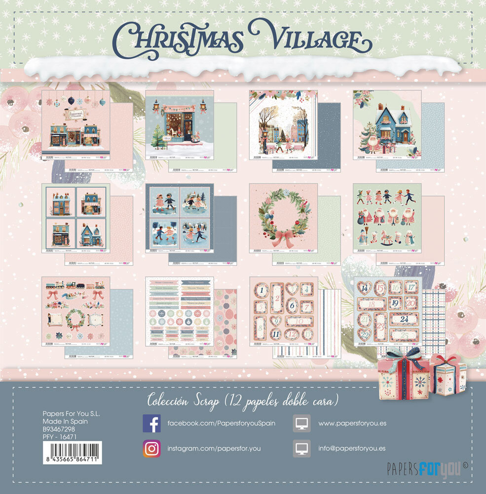 Papers For You PRE-ORDER Christmas Village 12x12 Inch Paper Pack (PFY-16471)