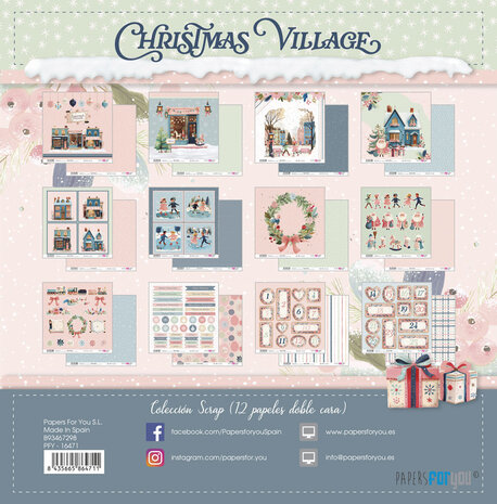 Papers For You PRE-ORDER Christmas Village 12x12 Inch Paper Pack (PFY-16471)