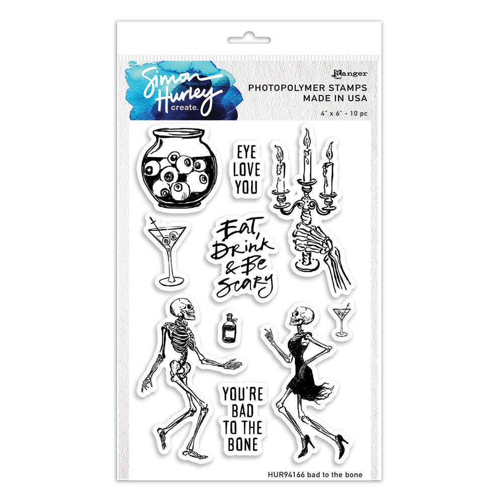 Simon Hurley Create PRE-ORDER Bad To The Bone Clear Stamps (HUR94166)