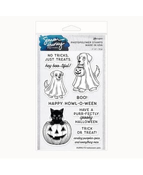Simon Hurley Create PRE-ORDER Halloween Pets Clear Stamps (HUR94173)