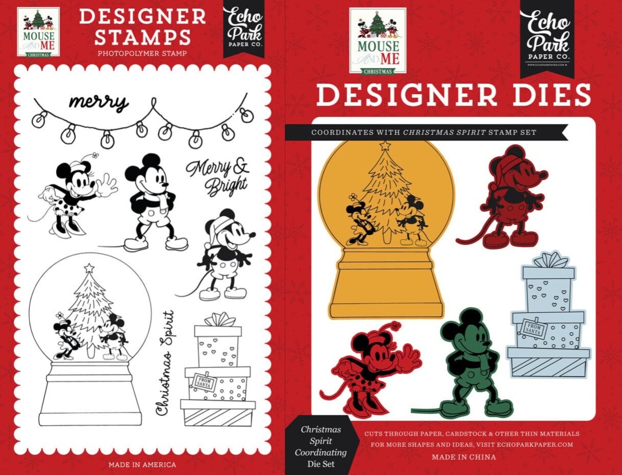 Echo Park Mouse And Me Christmas Stamp & Die Christmas Spirit (MMC520045) Echo Park Mouse And Me Christmas Stamp & Die Christmas Spirit (MMC520045)