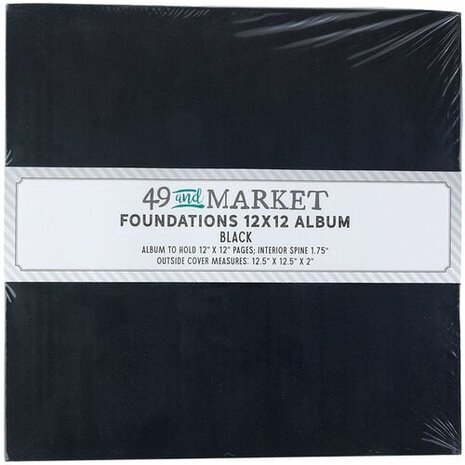 49 and Market PRE-ORDER Foundations 12x12 Inch Album Black (FA-36701)