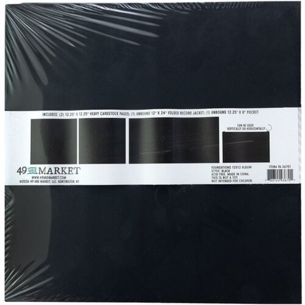 49 and Market PRE-ORDER Foundations 12x12 Inch Album Black (FA-36701)