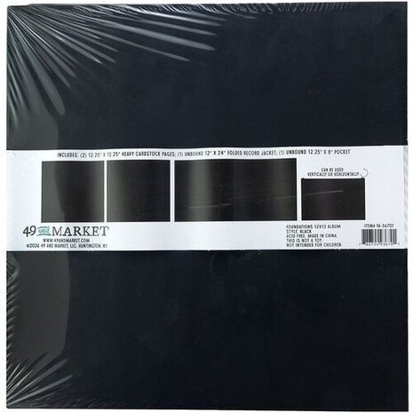 49 and Market PRE-ORDER Foundations 12x12 Inch Album Black (FA-36701)