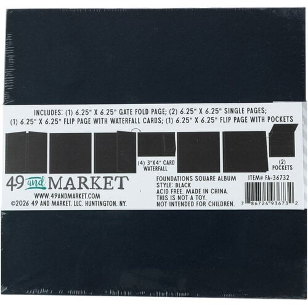 49 and Market PRE-ORDER Foundations Square Album Black (FA-36732)