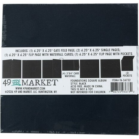 49 and Market PRE-ORDER Foundations Square Album Black (FA-36732)