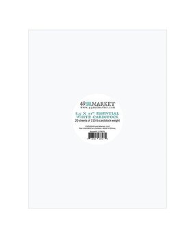 49 and Market PRE-ORDER Essential White 8.5x11 Inch Cardstock (E-37975)
