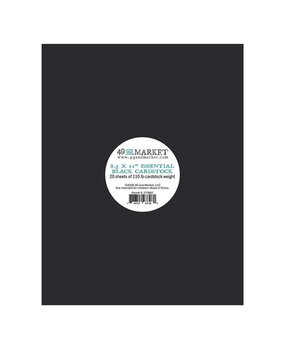 49 and Market PRE-ORDER Essential Black 8.5x11 Inch Cardstock (E-37982) 49 and Market PRE-ORDER Essential Black 8.5x11 Inch Cardstock (E-37982)
