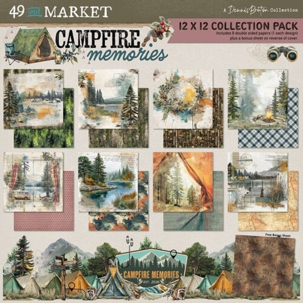 49 and Market PRE-ORDER Campfire Memories 12x12 Inch Collection Pack (DCM-37272)