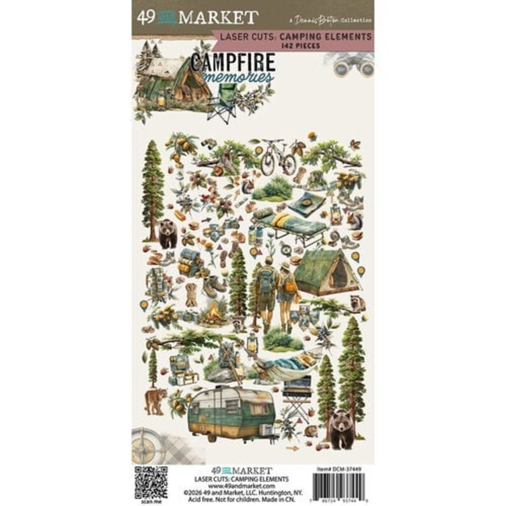 49 and Market PRE-ORDER Campfire Memories Laser Cut Elements Camping (DCM-37449)