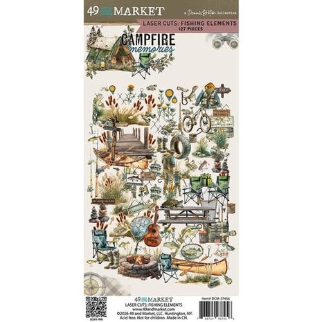 49 and Market PRE-ORDER Campfire Memories Laser Cut Elements Fishing (DCM-37456)