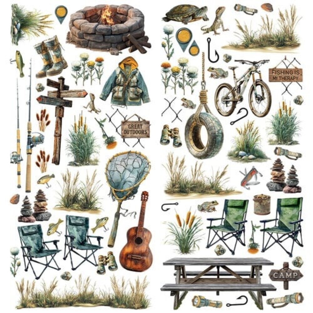 49 and Market PRE-ORDER Campfire Memories Laser Cut Elements Fishing (DCM-37456)