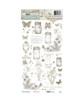 49 and Market PRE-ORDER The Quiet Observer 6x12 Inch Essential Rub-on Transfer Set (TQO-37173)